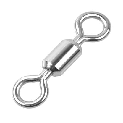 100 Pcs Fishing Swivels Saltwater, 100% 304 Stainless Steel Power Swivel Corrosion Resistance Barrel Swivels High Strength Freshwater Fishing Line Lure Leader Connectors - size: 10# 0.35" / 70LB