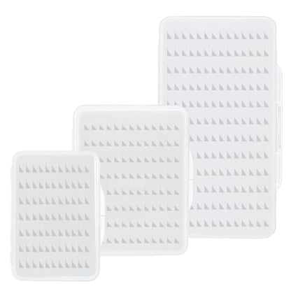 3 Pcs Fly Clear Boxes for Fly Fishing Jig Boxes 3 Sizes Thin PP Tackle Storage Case with High-density Foam Transparent Lid Waterproof Jig Lures Box Large Capacity