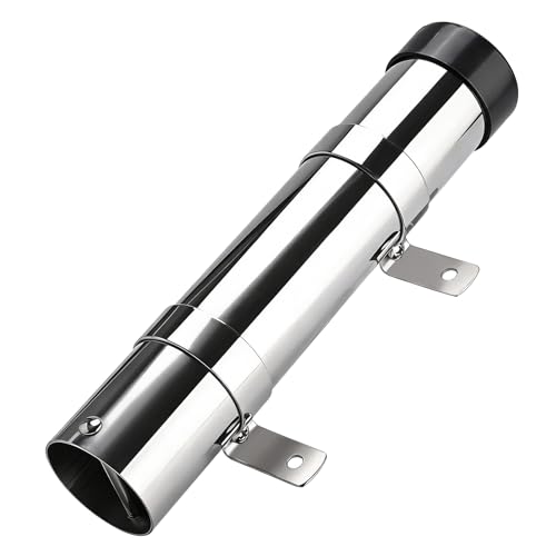 YaeMarine Boat Marine Fishing Rod Holders Stainless Steel Side Mounted Transom Mounted Rod Holders with Brackets - style: With Non-welded Brackets