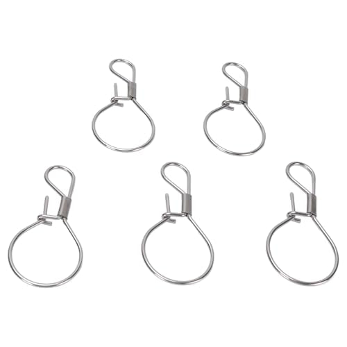 5PCS Stainless Steel Single Handed Live Fish Lock Buckle Fishing Locks for Freshwater and Saltwater Secure Your Catch with Stringer Clip Durable and Rustproof Fishing