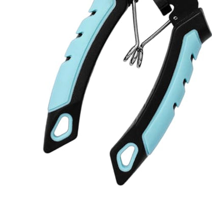 Fishing Pliers Heavy-Duty Rust-Proof | Saltwater Fly Fishing Pliers Hook Remover for Outdoor Ice Shore River Lake Angling Catfishing - color: Blue