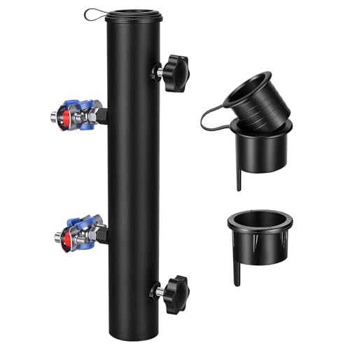 Heavy Duty Fishing Rod Holder for Beach Wagon, Umbrella Holder Clip on Wagon, Cart, Chair for Fishing, Beach, Camping, Ball Park, Fishing Pole Holder with Mount Clamp (3/5” to 9/10” Inner Diameter)