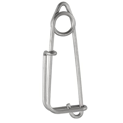 Dr.Fish 10 Pack Trotline Clips Stainless Steel Snap Lure Clips Fishing Snaps Longline Clips Catfish Tuna Clips Quick Change Fishing Clips - color: Grey（2"）