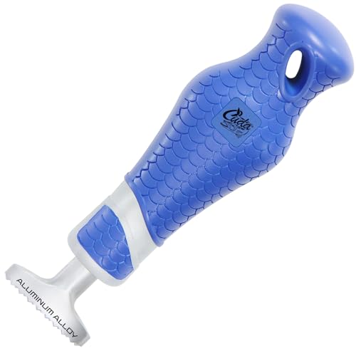 CUDA 6" Skin Gripper Durable Aluminum Alloy Dual Position Handle Fishing Accessory Fish Filleting Tool with Non-Slip Scale Pattern Grip