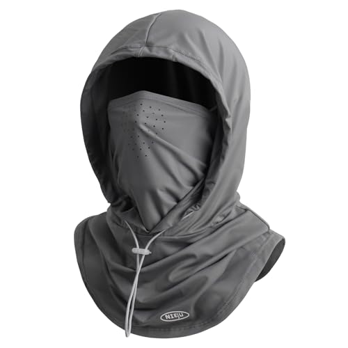Summer Balaclava Face Mask with Breathable Holes Sun Face Shield UV Protection Full Head Mask for Men Women Fishing Cycling - color: Dark Grey-pro