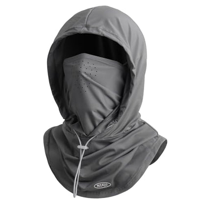 Summer Balaclava Face Mask with Breathable Holes Sun Face Shield UV Protection Full Head Mask for Men Women Fishing Cycling - color: Dark Grey-pro