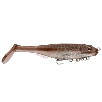 Strike King Final Copy Fishing Lure, Pre-Rigged Soft Plastic Swimbait, Free-Swinging Size 4 Treble Hook, Belly Magnetic Hook Keeper, 7/8-Ounce - color: Reel Shad
