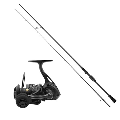 ROOBLINOS BASS Hunter Fishing Rod and Spinning Reel Combo 6.9ft Lightweight Carbon Fiber Fishing Pole Set Freshwater & Saltwater Bass Trout and Panfish Lakes Rivers Fishing - color: BASS HUNTER+RS2000