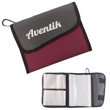 Aventik Fishing Tackle Organizer Case Soft Bait Binder Plastic Baits and Tackle Organized Removable Storage Pockets (L:Dark Red) - color: L:Dark Red