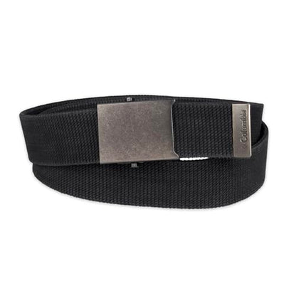 Columbia Men's Military Plaque Buckle Fabric Belt- One Size 42" Length - Everyday and Outdoor Wear - color: Black Cotton Strap