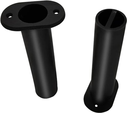 Fishing Rod Holder Plastic with UV 90 Degree Flush Mount 2PCS for Yacht and Boats - style: Black
