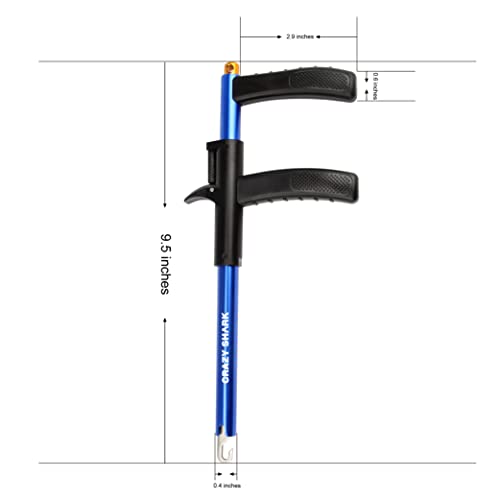 Fishing Hook Remover, Aluminum Fish Hook Remover Tool, Fish Hook Remover Tool Fishing Accessories 9.6in - color: Blue