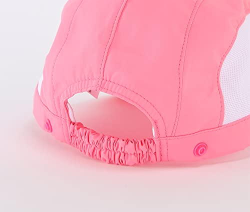 Connectyle Kids Sun Hat with Removable Neck Flap UPF 50+ Sun Protection Baseball Cap Summer Beach Sun Hats 3-6 Years - color: Pink