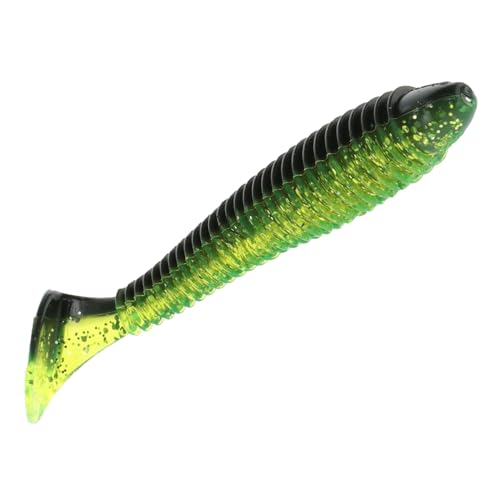 Strike King Rage Swimmer Saltwater Soft Bait Fishing Lure, 3.75", Wide-Bodied Paddle Tail - color: Gray