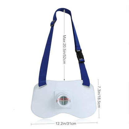 PELLOR 360°Adjustable Padded Fishing Fighting Belt Offshore Tackle Boat Fishing Rod Holder - color: White