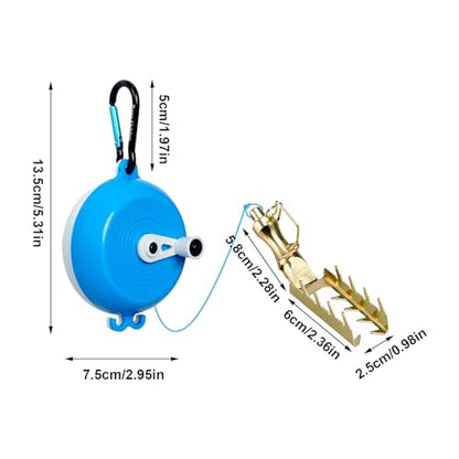 Lure Retriever Tool 30m PE Rope | Lure Retriever Bait Saver for Women Men Fishing Lovers - color: White and blue