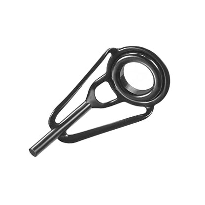 PATIKIL Tube Dia Fishing Rod Tips Repair Kit, Stainless Steel Black Guide Ring for Fishing - size: 1.4mm