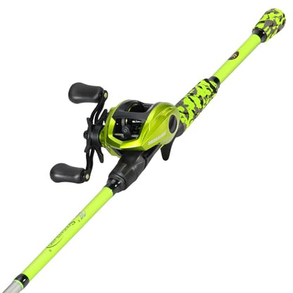 Sougayilang Baitcaster Combo – IM7 Graphite M/MH 2-Piece Travel Rod, 6.3:1 High-Speed Reel,18LB Drag for Bass, Catfish, Trout, Panfish - size: Green-Right handle-7'00''-Medium Heavy