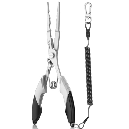 Fishing Gear,Hook Remover Fishing Pliers,Stainless Steel Fishing Tools,Multitool for Saltwater - color: white