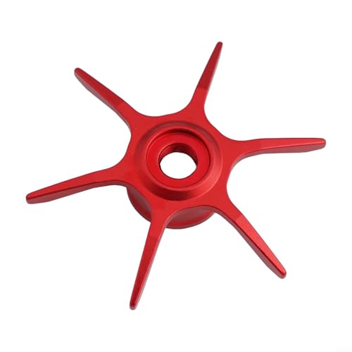 Modified Star Brake For Abu Garcia Max Series B3/B4/P3/P4/P5 Fishing Reel, 6-Star Drag Adjustment Knob, Aluminum Alloy DIY Replacement Part (left hand red) - color: red, size: left hand
