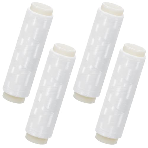 Fishing Thread Nylon Elastic Invisible Magic Fishing Line Fishing Bait Thread 0.1/0.2 mm Length 656 Feet Per Spool Stretchy Fishing Line Clear Fishing String - size: 4 Count (Pack of 1)