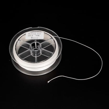 for Braided Fly Line Backing 50m Dacron Fishing Leader with Loop for Trout Bass Salmon Freshwater Saltwater Anglers Strong Low Stretch - size: A