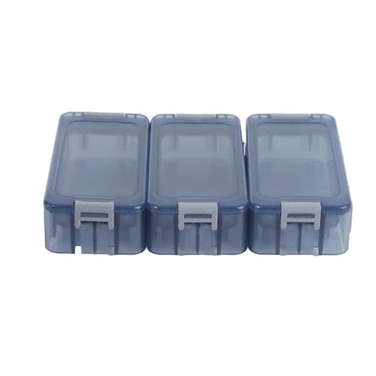 Alomejor Small Tackle Box, Luminous Fishing Tackle Organizer with Transparent Window and Safety Locks for Kayak Bank Fishing (PP Material) - color: Transparent Blue