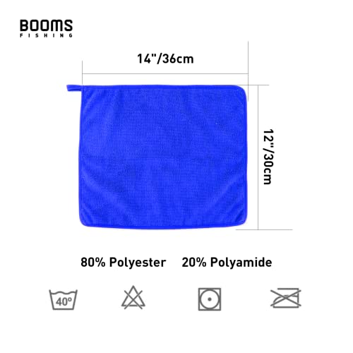 Booms Fishing B0T Microfiber Fishing Towel with Clip, 3 Pack Blue - color: Blue_3 Pack