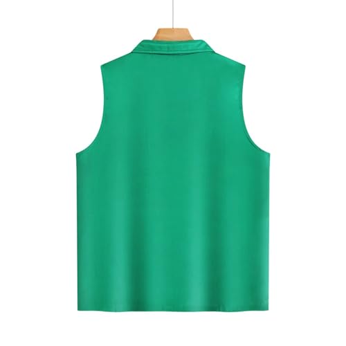 Men Women Outdoor Fishing Vest Zip Up Travel Hiking Summer Outerwear Unisex Mesh Breathable Waistcoat Lightweight - color: Army Green, size: 3X-Large