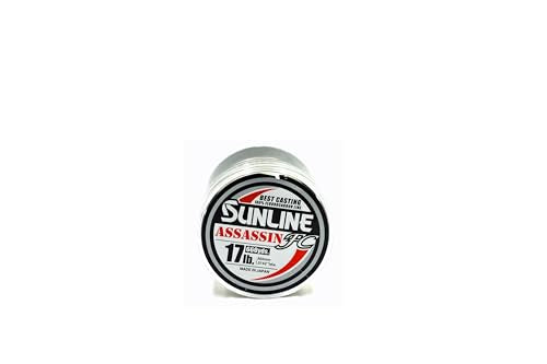 Sunline Assassin FC Fluorocarbon Fishing Line – 100% Fluorocarbon, P-Ion Technology, Multiple Line Weights & Spool Sizes - size: 17-Pound/ 660-Yards