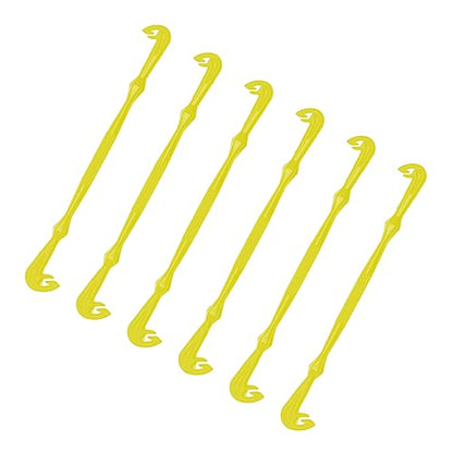 Loop Tyer - Hook Loop Tyer for Fishing - Plastic Fishing Line Knot Tying Tool, Yellow, 6 Pcs