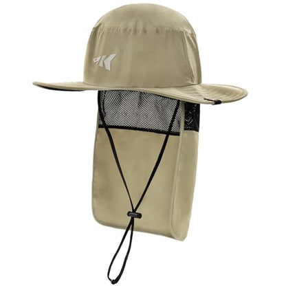 KastKing Sol Armis UPF 50 Boonie Hat - Sun Protection Hat, Fishing Hat, Beach & Hiking Hat, Paddling - color: Y: Nomad, size: With Neck Shield