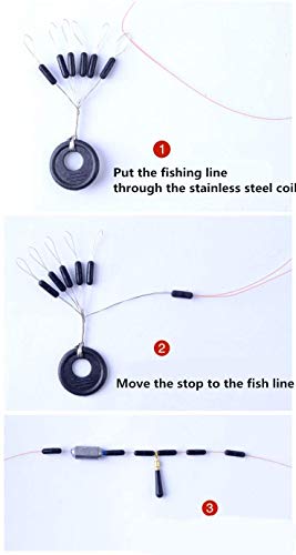 Drchoer Fishing Bobber Stoppers Line Stops: 300pcs Sinker Float Stops for Bass Fishing - Texas Rig Weight Stoppers Size Large Medium Small - size: Small
