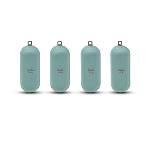 Lead Free Fishing Weights Sinkers 80g-1000g Coated Raindrop Weights Bank Sinkers Cylindrical Deep Drop Weights Assorted Sizes Bag Non-Lead Fishing Weights Saltwater for Bottom Fishing - style: 300g(10.58oz)-4pcs