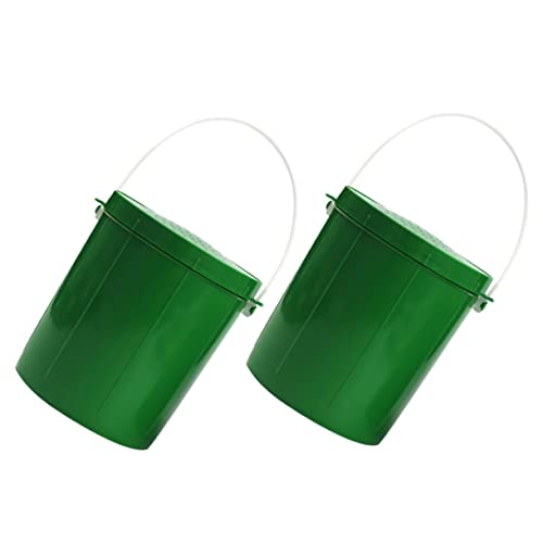 KICHOUSE 2pcs Breathable Live Bait Bucket Portable Fishing Storage Container Air Holes Worm Holder for Fishing Enthusiasts