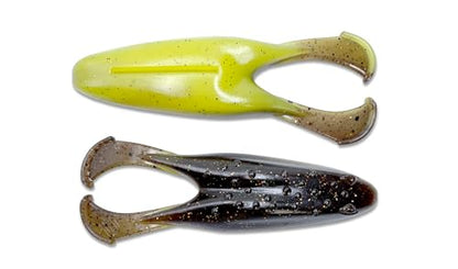 Phat Pak Baits - Skipper Toad Jr Zoom Horny Toad Style Soft Plastic Frog 3.5" 15ct Top Water Bass Fishing Lure - color: Yellow Bellied Bullfrog