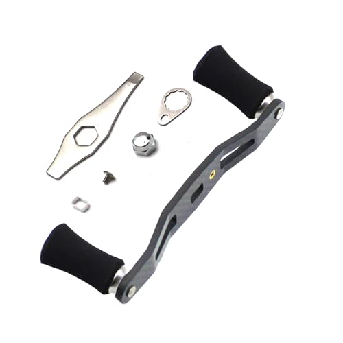 Mr. Z 95mm Carbon Fiber Baitcasting Reel Handle Compatible for Abu Garcia Shimano Daiwa Light Weight Low Profile Casting Reel - color: CAMO Black, size: Right-handed