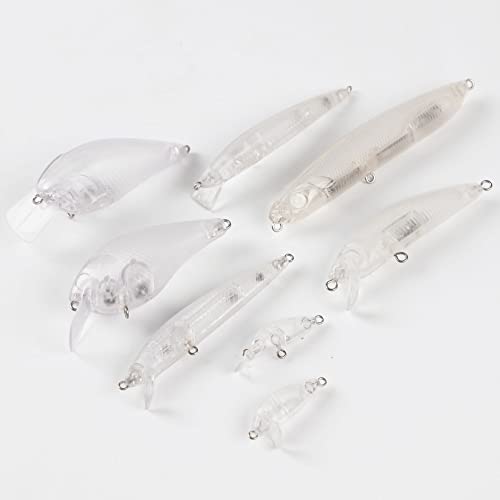 Blank Hard Lures Kit Unpainted Fishing Baits Sets Crankbait Wobblers Freshwater Fish Lure Wobblers Minnow Lure Bodies Fishing Tackle - color: 30PCS-A