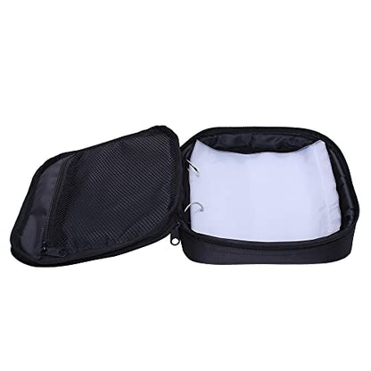 Kylebooker Soft Plastic Bait Storage Binders Organizer Saltwater Fishing Lure Leader Wallet Tackle Binder Bag - color: Black