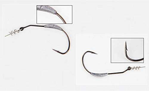 Toasis Fishing Weighted Swimbait Hooks with Twist Lock Assorted Sizes - size: 4/0-1/6_Oz-10pcs