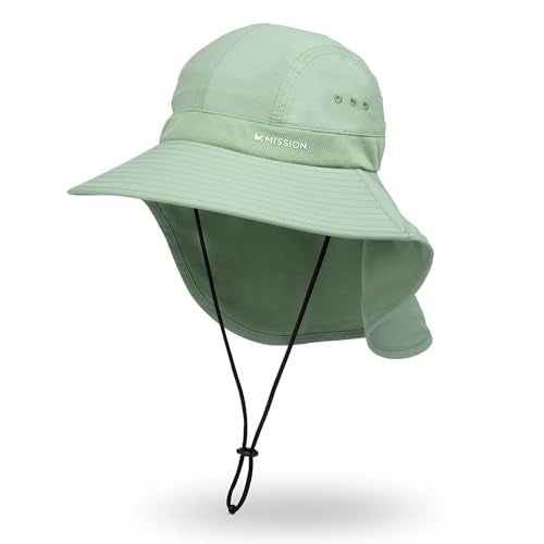 Cooling Sun Defender Sun Hat, UPF 50 UV Protection for Men Women, Wide Brim Outdoor Hat for Hiking, Fishing, Beach, Gardening - color: Hedge Green