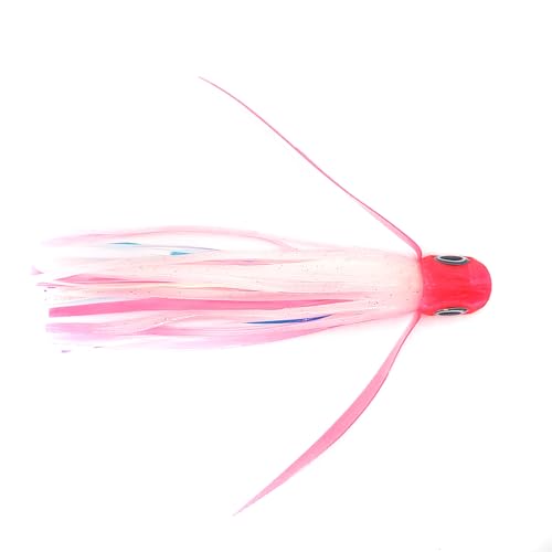 Saltwater Big Game Fishing Lure, for Offshore trolling (FlyBoy) - color: Electric Pink White Pearl