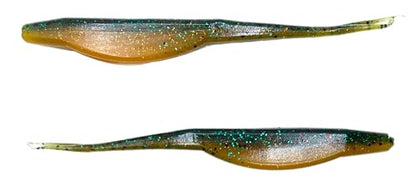 Phat Pak Baits - Drunkin Shad Zoom Super Fluke Style Soft Jerkbait 5" 20ct Soft Plastic Bass Fishing Lure - color: Pumpkinseed Gilly