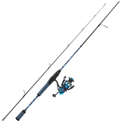 Sougayilang Spinning Combo – 5.2:1 Gear Ratio, 11+1 Bearings, IM7 Graphite 2-Piece Rod, 6'/7' M Power, Stainless Steel Guides for Bass, Walleye, Trout - size: 6'0''
