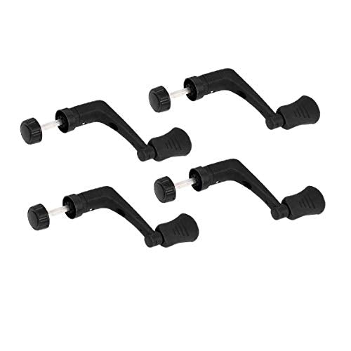 COMOK Black Plastic Replacement Nonslip Rotary Power Handle for Fishing Spinning Reel Replacement Handle Grip 4Pcs