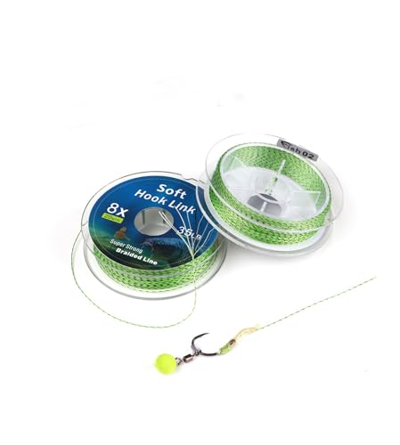 2-Piece 20Yard 35LB 8-Strand Polyester & Nylon Braided Fly Fishing Backing Line – High-Strength DIY Trolling Lure Tying Line | Fishing Accessory