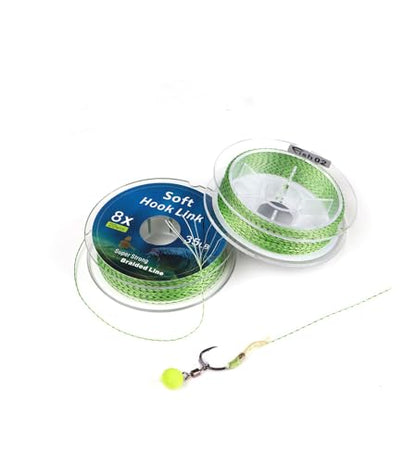 2-Piece 20Yard 35LB 8-Strand Polyester & Nylon Braided Fly Fishing Backing Line – High-Strength DIY Trolling Lure Tying Line | Fishing Accessory