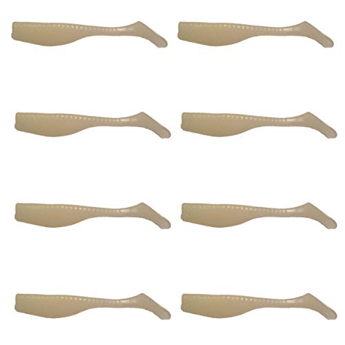 Fishing Lures for Speckled Trout, Redfish, Bass - Louisiana Paddle Tail Swimbaits for Freshwater and Saltwater - color: Glow