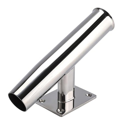 YaeMarine 2/4Pcs Tournament Style Stainless Steel Wall /Transom Mount Rod Holders for Marine Boat - style: 20 Degree-2pcs