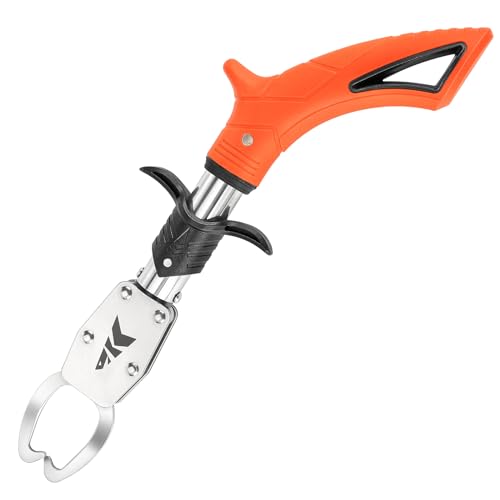 KastKing Paradox 11’’ Pistol Lip Grip, Corrosion-Resistant 420 Stainless Steel, Ergonomic Non-Slip Elastomer Handle, Easy-to-Use Trigger, Spring-Loaded Jaws for a Firm and Safe Hold - style: B: 11'' Pistol Lip Grip